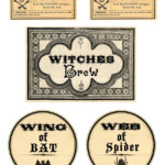 10 Best Vintage Printable Halloween Bottle Labels Printablee