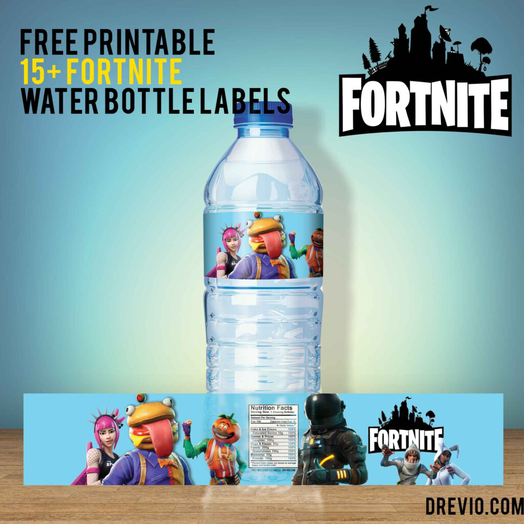 15 FREE Fortnite Water Bottle Labels Download Hundreds FREE 
