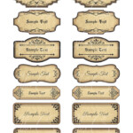 15 Printable Blank Vintage Apothecary Labels Set Editable PDF