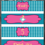 Alice In Wonderland Water Bottle Labels DIY Printable 8 00 Via