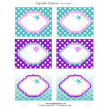 Ariel Inspired Printable DIY Food Labels Mermaid Birthday Party Food