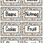 ArtbyJean Vintage Indian Print Printable Lables Kitchen Pantry