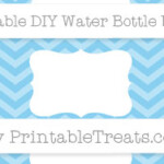 Baby Blue Chevron DIY Water Bottle Labels Printable Treats