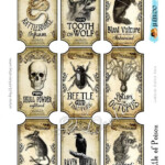 BOTTLE OF POISON Printable Tags Label Bottle Jar Labels Etsy