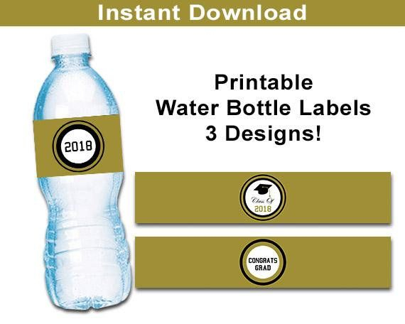 Free Printable Water Bottle Labels For Graduation 2018 2022