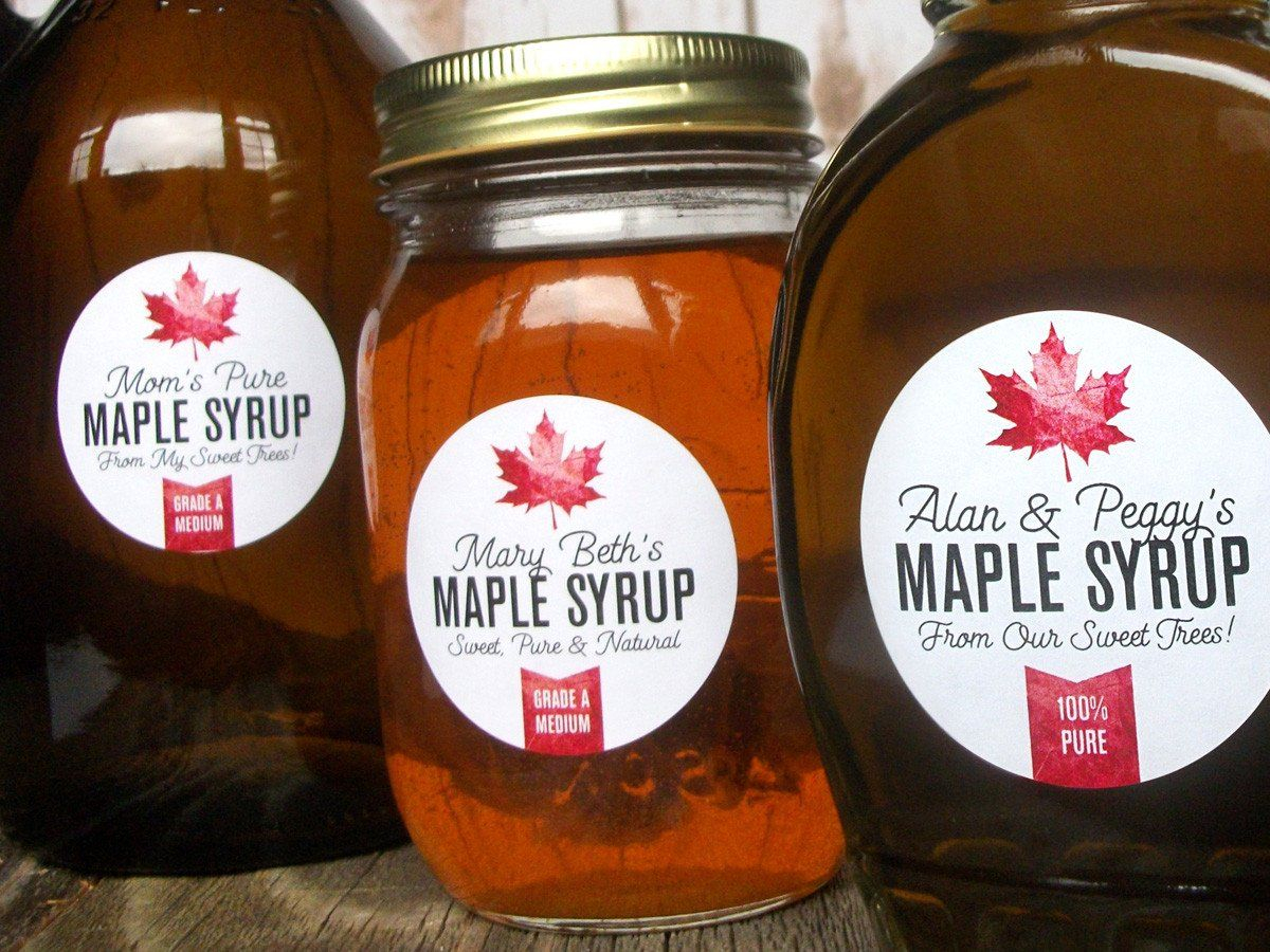 Free Printable Jar Labels Maple Syrup 2022 FreePrintableLabels