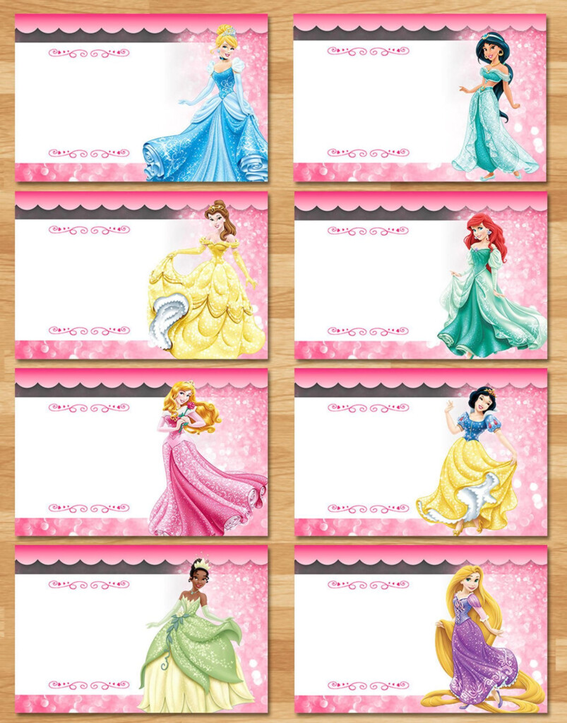 Disney Princess Food Tents Princess Birthday Food Labels Etsy 