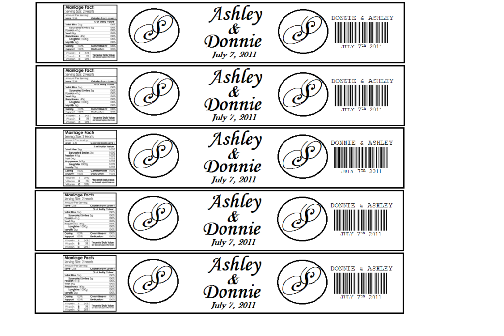 Diy Water Bottle Label Template Water Bottle Labels Template 