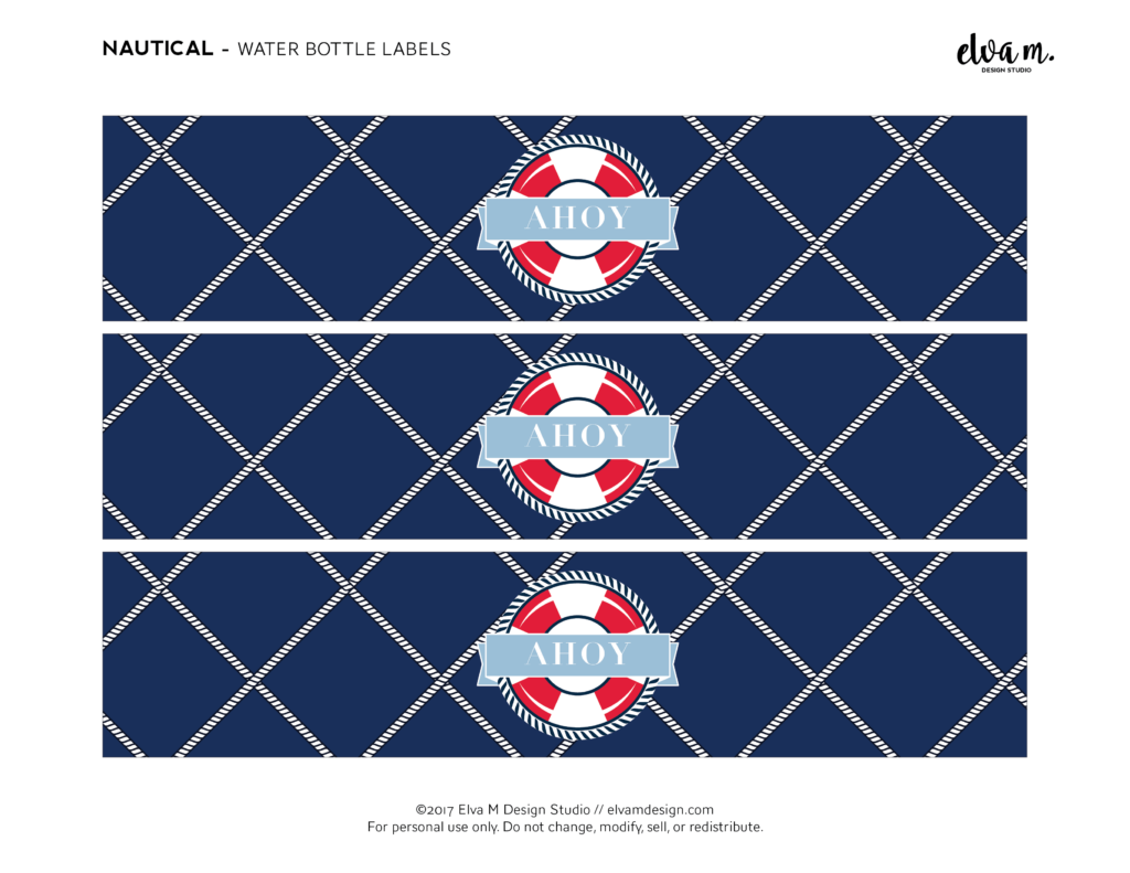 Download These Free Nautical Birthday And Baby Shower Printables 