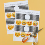 Emoji Party Water Bottle Labels The Craft Patch