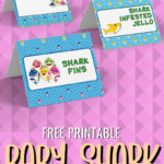 Free Printable Baby Shark Food Labels Baby Shark Party Printables
