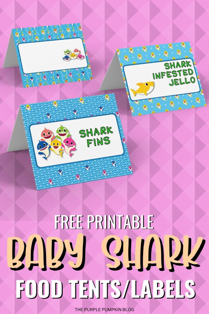 Free Printable Baby Shark Food Labels Baby Shark Party Printables 