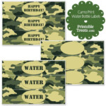 Free Printable Camouflage Water Bottle Labels Camo Birthday Party