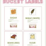 Free Printable Cute Food Storage Bucket LABELS Food Storage Made Easy