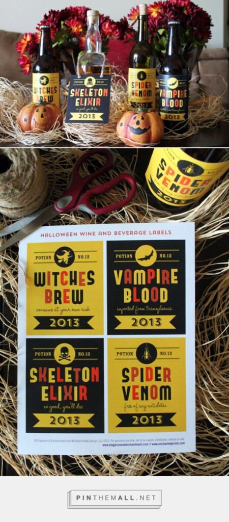 Free Printable Halloween Wine Labels Halloween Wine Labels 