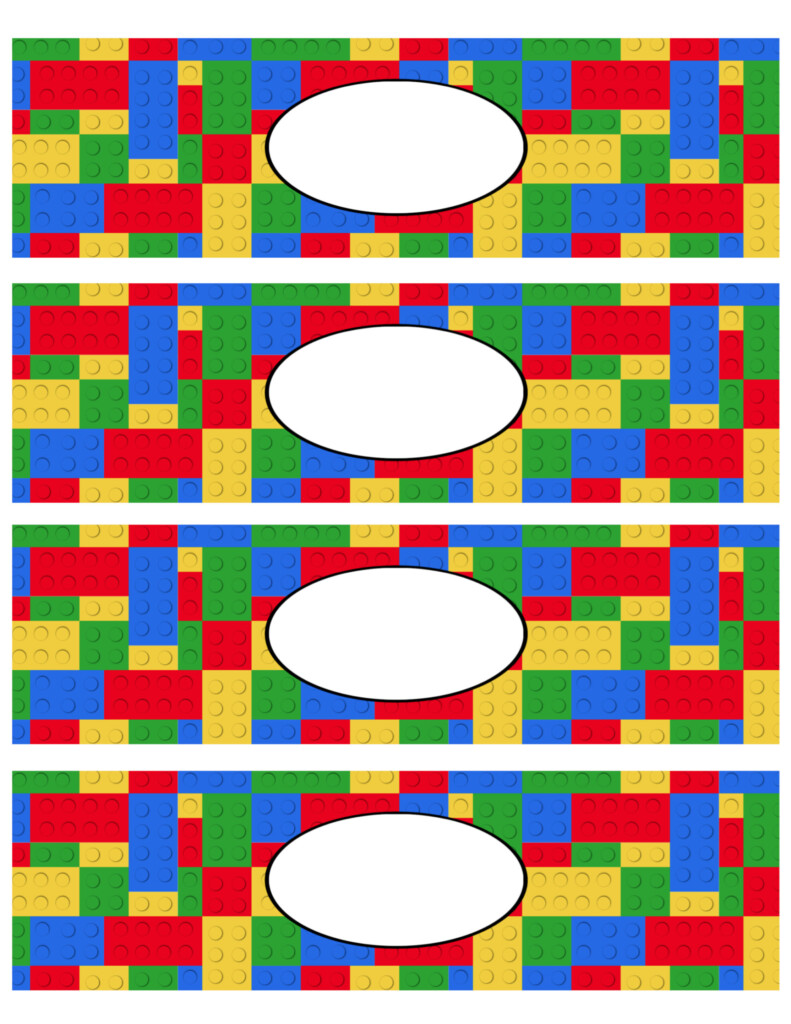 Free Printable Lego Water Bottle Labels Paper Trail Design