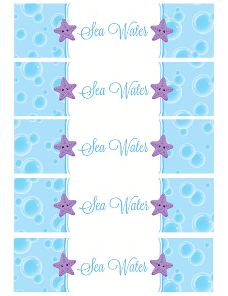 Free Printable Little Mermaid Water Bottle Labels Free Printable