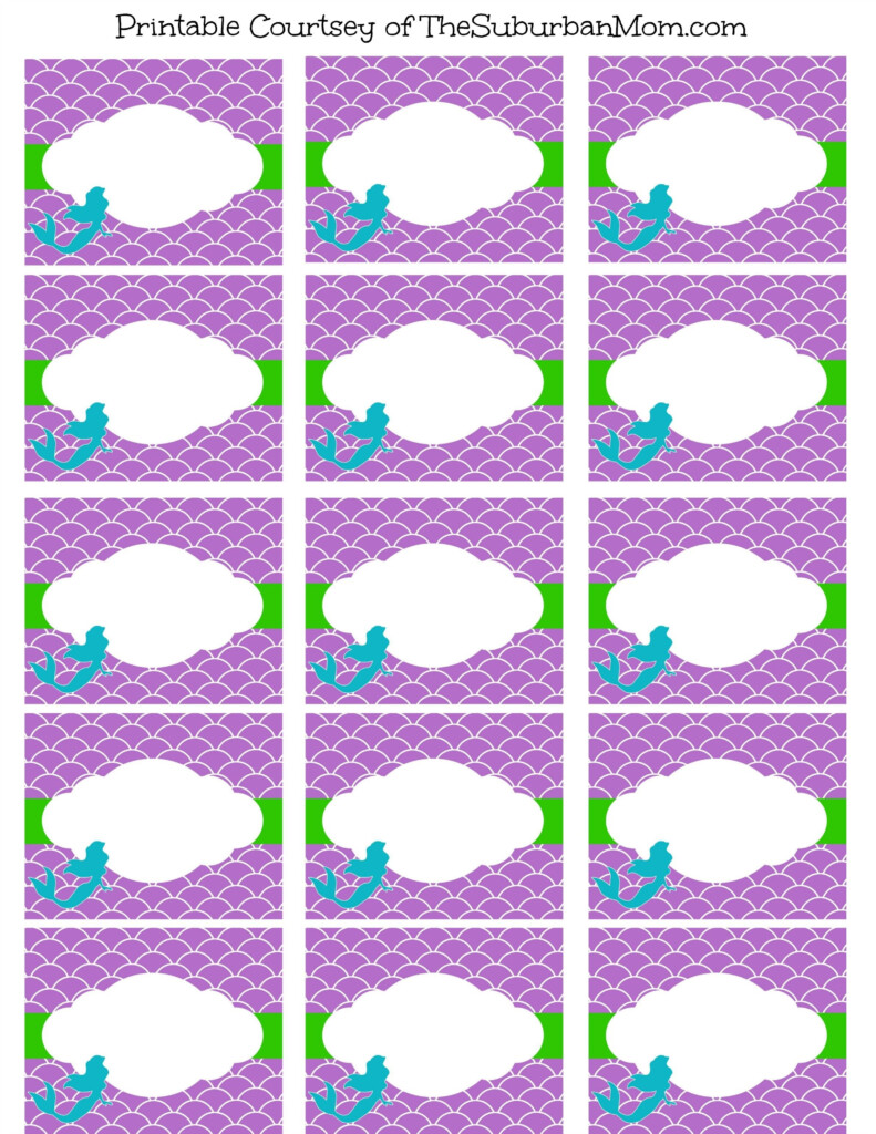 Free Printable Little Mermaid Water Bottle Labels Free Printable