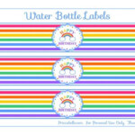 Free Printable Rainbow Water Bottle Labels Water Bottle Labels