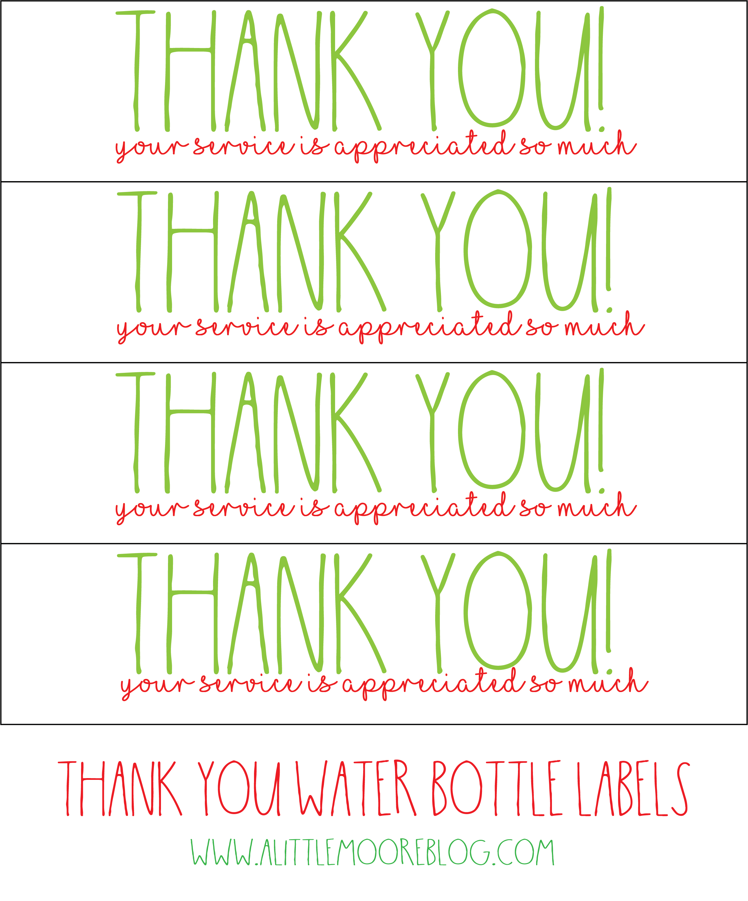 Free Printables To Thank Your Delivery Workers A Little Moore