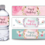 Garden Fairy Birthday Water Bottle Labels Template Bottle Etsy
