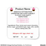 GEORGIA Cottage Food Law Product Labels Zazzle In 2021 Label