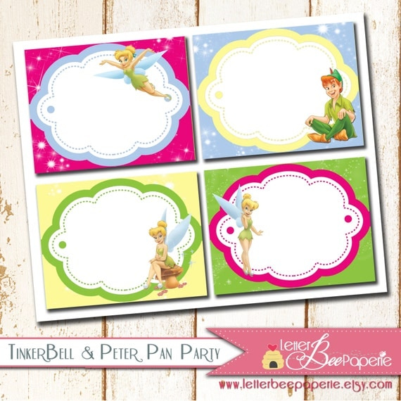 Items Similar To Tinkerbell Party Food Tents Labels Girls Birthday