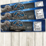 Jurassic World Water Bottle Labels Custom By GoGoPrint On Etsy Custom