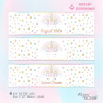 Licorne tiquettes Licorne Partie D cor Bouteille D eau Imprimable