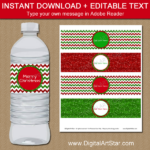 Make Beautiful Favors With These Beautiful Christmas Water Bottle