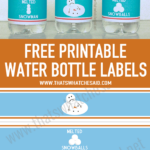 Melted Snowman Water Bottle Labels That s What Che Said
