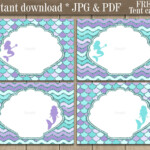 Mermaid Food Labels Printable Mermaid Tent Cards Buffet Etsy In
