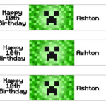 Minecraft Water Bottle Labels Printables Minecraft Minecraft