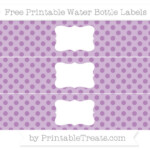 Pastel Light Plum Polka Dot DIY Water Bottle Labels Printable Treats