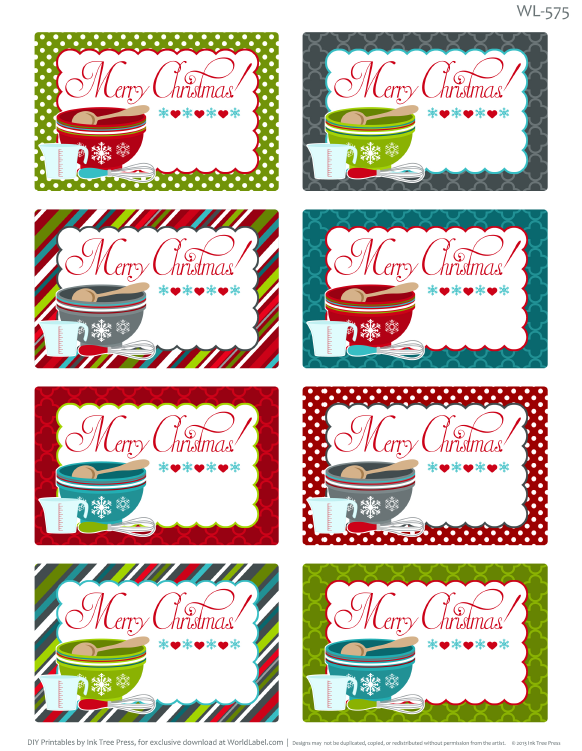 Printable Christmas Labels For Homemade Baking Free Printable Labels
