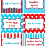 Printable Dr Seuss Food Labels Dr Seuss Birthday Party Seuss Party