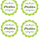 Printable Pickle Canning Jar Labels