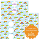 Printable Rainbow Water Bottle Labels Printable Treats