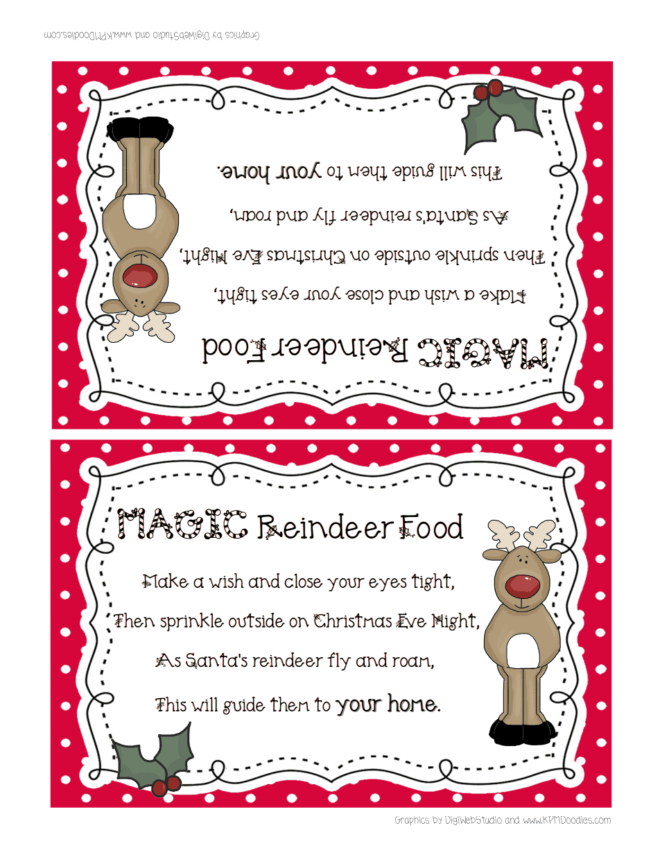 Reindeer Food Pdf Christmas Kindergarten Christmas School Reindeer Reindeer Food pdf Christmas Kindergarten Christmas School Reindeer