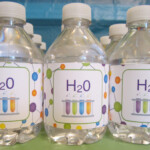 Science Water Bottle Labels H20 Test Tubes Molecules Printable