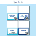 Shark Birthday Party FOOD LABELS Printable Shark