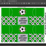 Soccer Party Water Bottle Label Printable Digital Download Birthday