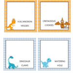 Southern Blue Celebrations FREE DINOSAUR FOOD TENT LABELS