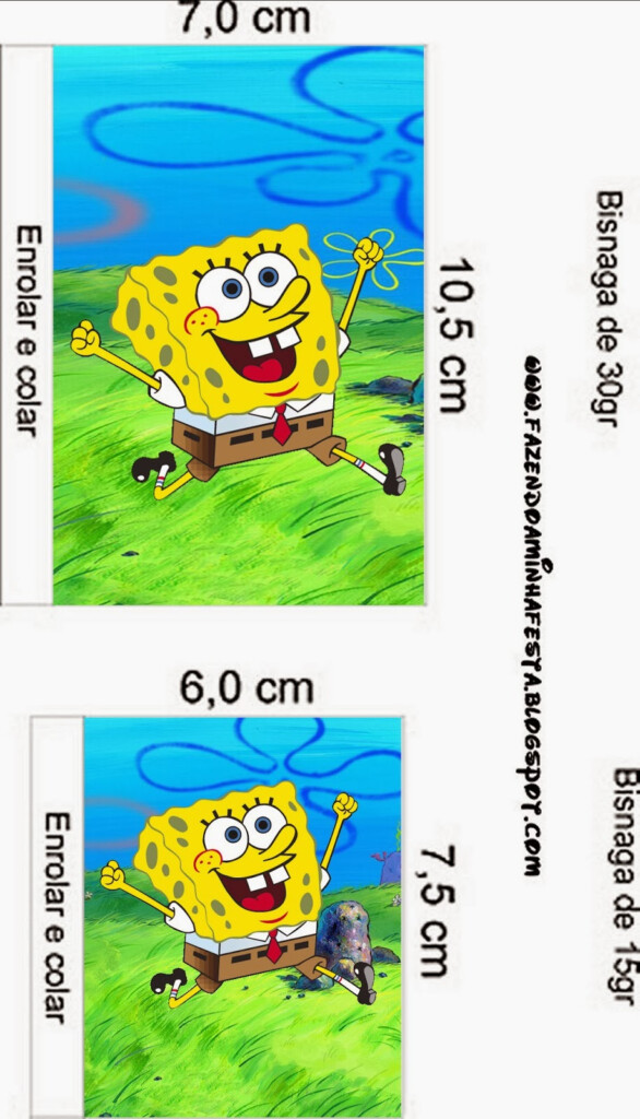 SpongeBob SquarePants Free Printable Candy Bar Labels Oh My Fiesta 