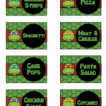 Teenage Mutant Ninja Turtles Food Buffet Labels By AtomDesign