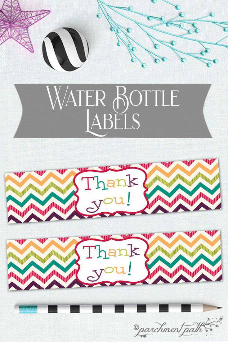 Thank You Water Bottle Labels Printable Party Accessories Teacher Thank You Water Bottle Labels Printable Party Accessories Teacher