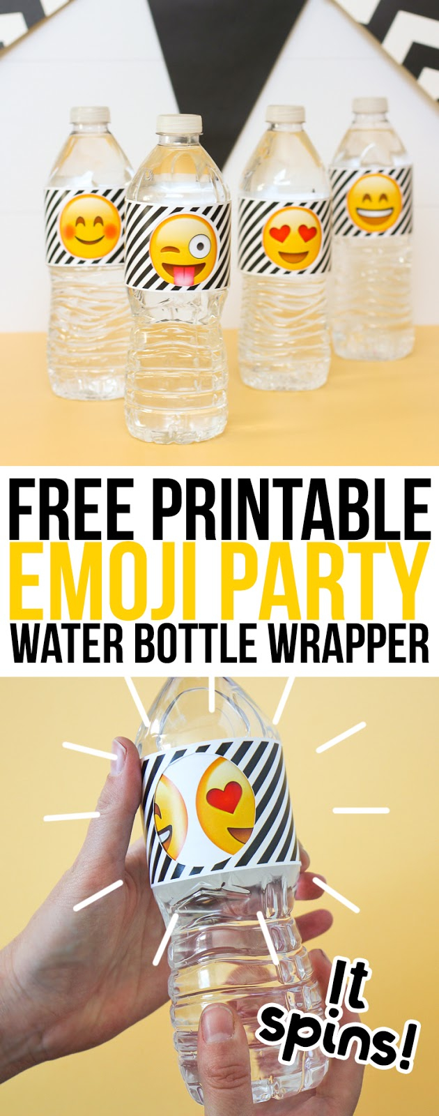 The Craft Patch Emoji Party Water Bottle Labels The Craft Patch Emoji Party Water Bottle Labels