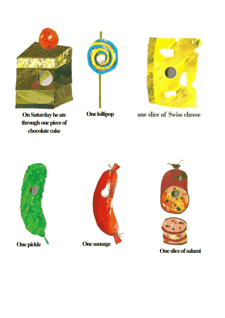 Very Hungry Caterpillar Food Labels pdf Google Drive Hungry 