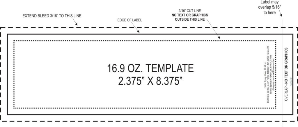 Water Bottle Label Size Template Great For Making Your Own Water 