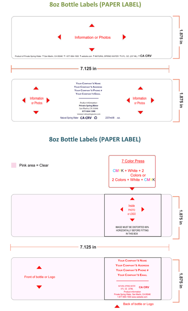 Water Bottle Label Template Make Personalized Bottle Labels